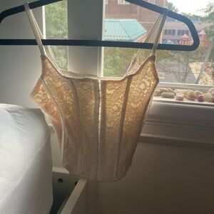 White floral corset top